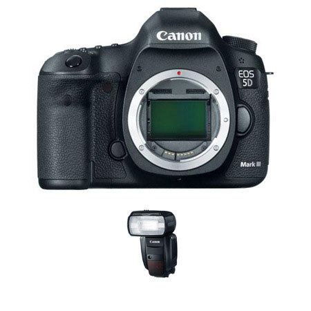 Canon EOS-5D Mark III Digital SLR Camera, with Canon Speedlite 600EX-RT,