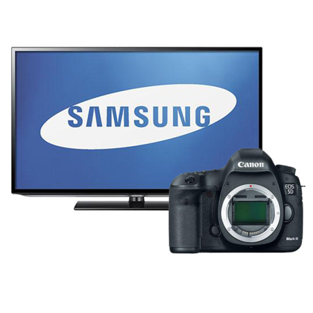 Canon EOS 5D Mark III DSLR Camera Body Bundle with Samsung UN40EH5000 40" LED T