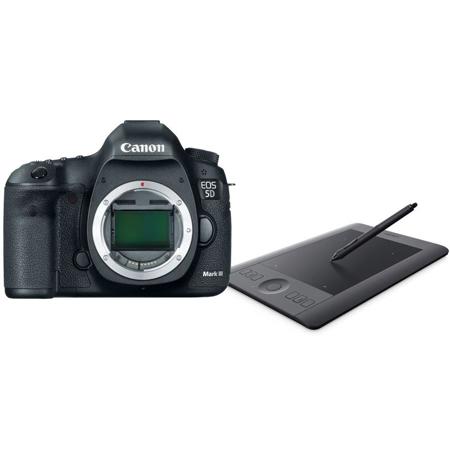 Canon EOS 5D Mark III DSLR Body with Intuos Pro Pen and Touchtad