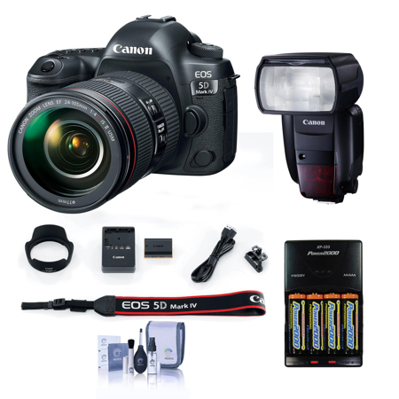 Canon EOS 5D Mark IV DSLR with 24-105mm USM Lens - With Canon 600EX II-RT FLash