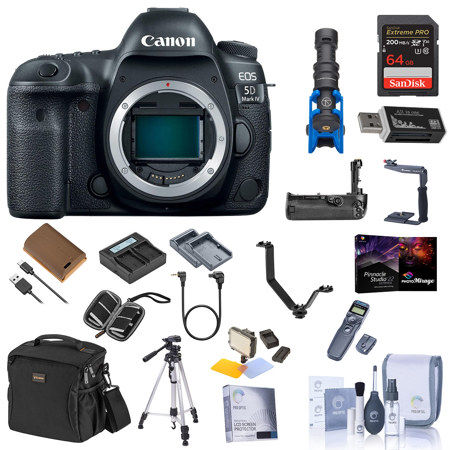 Canon EOS 5D Mark IV DSLR with Canon Log with Pro Accessory Bundle