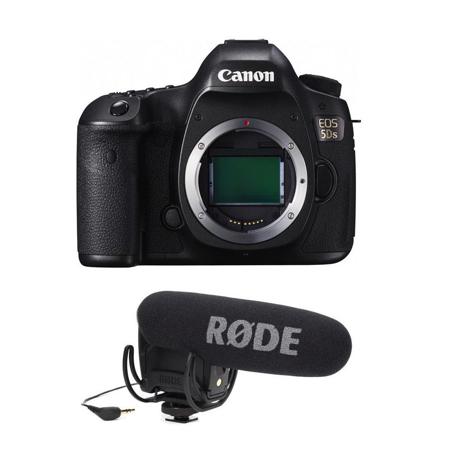 Canon EOS 5DS DSLR Camera Body w/Rode VideoMic Pro R Cardioid Microphone