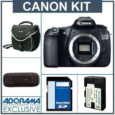 Canon EOS 60D DSLR Camera, Black-BUNDLE- w/8GB,SD Case, Battry, Software