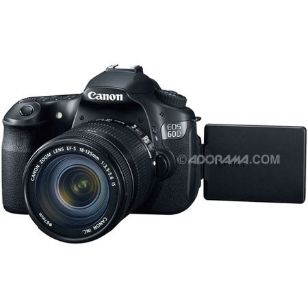 Canon EOS 60D 18MP Digital SLR Camera w/18-135mm Lens -Refurbished