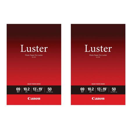 Canon 2 Pack LU-101 Pro Luster Photo Paper (13x19", 50 Sheets, 255 gsm)