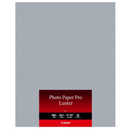 Canon LU-101 Photo Paper Pro Luster, 255gsm, 10.2 mil, 17x22", 25 Sheets