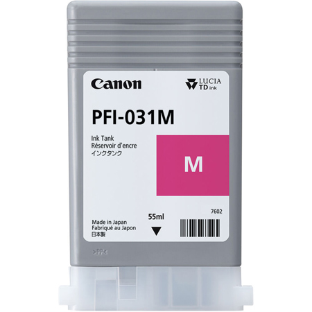 Canon PFI-031M 55ml Pigment Ink Tank for imagePROGRAF TM-240 and TM-340, Magenta