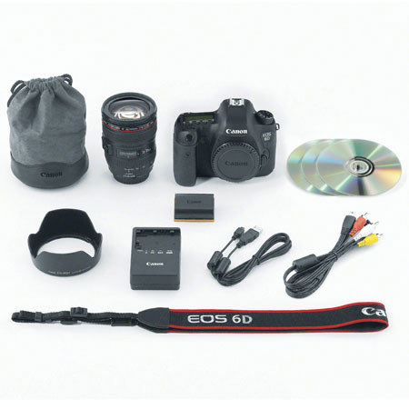 Canon EOS 6D DSLR with EF 24-105mm f/4L IS USM Lens