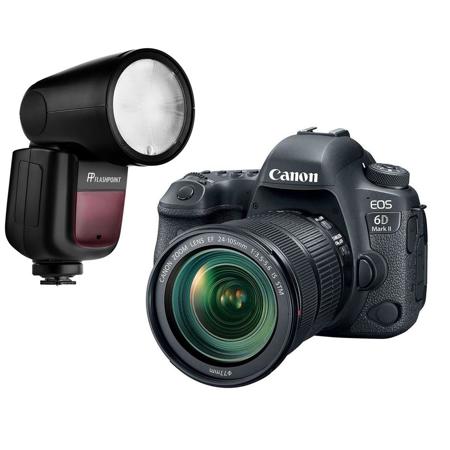 Canon EOS 6D Mark 2 DSLR with EF 24-105mm f/3.5-5.6 IS STM Lens W/FP Li-on Flash