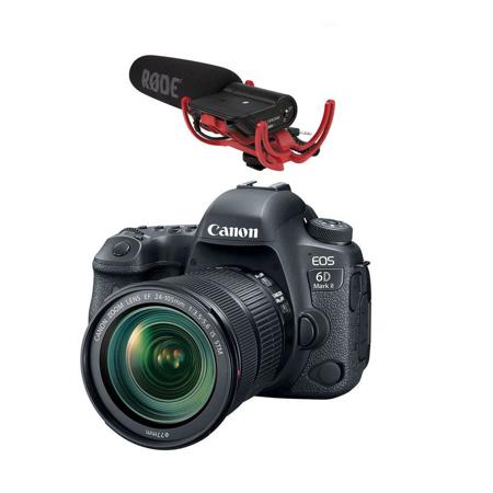 Canon EOS 6D Mark II DSLR with 24-105mm f/3.5-5.6 IS STM Lens W/Rode Videomic