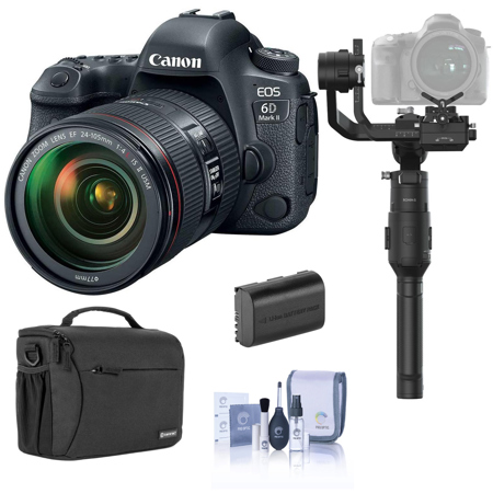 Canon EOS 6D Mark II DSLR with EF 24-105mm f/4L IS II USM Lens - With Gimbal Kit