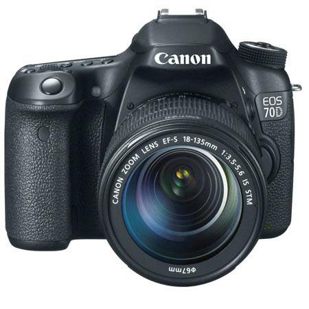 Canon EOS 70D DSLR Camera Kit w/18-135mm IS Lens w/Tascam DR-60D Recorder- Black