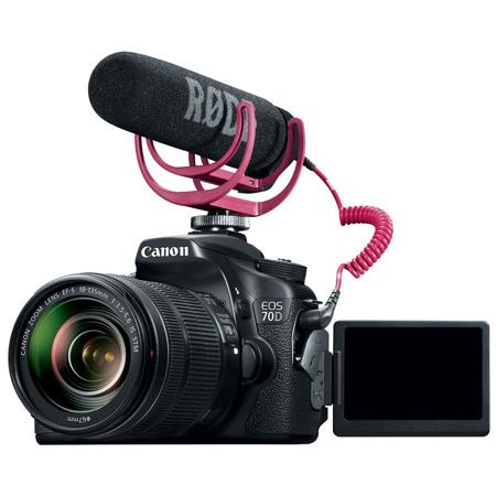 Canon EOS 70D DSLR with 18-135mm EFS Lens and Audio Kit Adorama