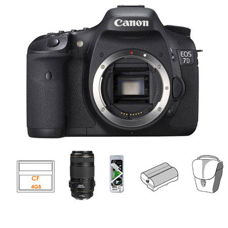 Canon EOS-7D 18MP Digital SLR w/EF 70mm-300mm Lens kit Includes Accessories FREE