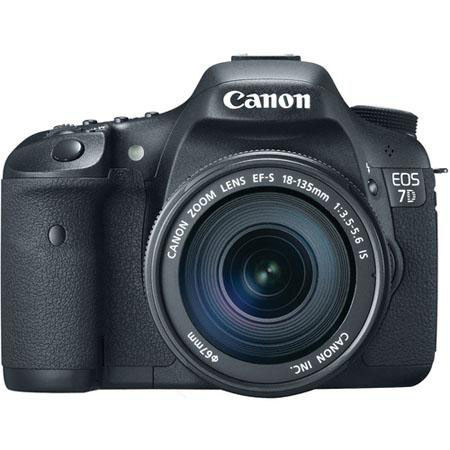 Canon EOS-7D Digital SLR Camera BUNDLE w/EF-S 18-135mm IS+70-300mm IS #3914B016