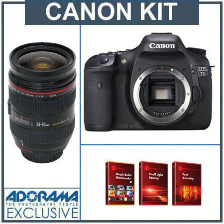 Canon EOS-7D DSLR Camera Body with EF 24-70mm f/2.8L USM Lens