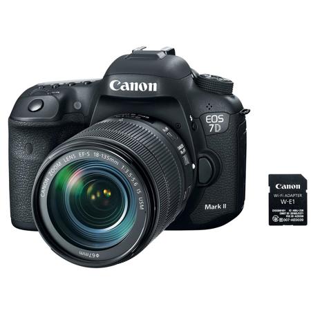Canon EOS 7D Mark II DSLR with 18-135mm USM Lens & W-E1 Wi-Fi Adaper Kit