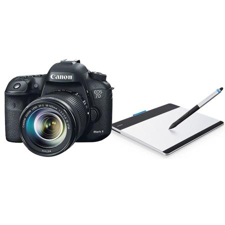 Canon EOS 7D M II DSLR Camera w/EF-S 18-135mm IS STM Lens w/Wacom