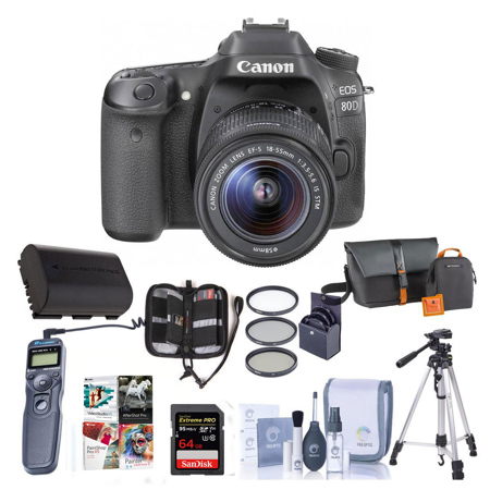 Canon EOS 80D DSLR with 18-55mm STM Lens and Premium Kit