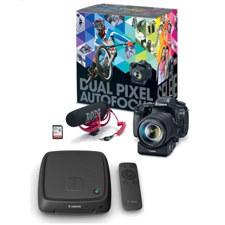 Canon EOS 80D DSLR with 18-135mm USM Lens, Audio Kit and Canon Connect Station