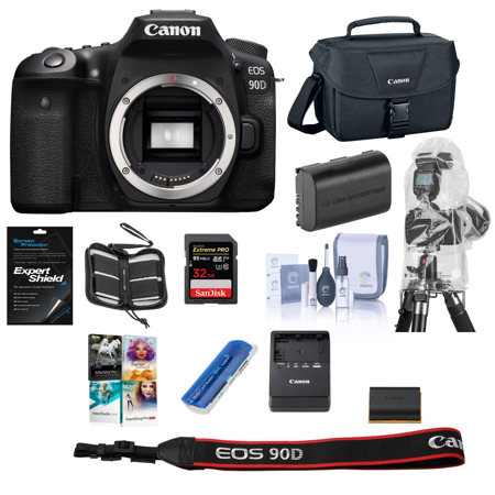 Canon EOS 90D DSLR Camera with PC Free Accessory Bundle