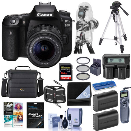 Canon EOS 90D DSLR Camera with EF-S 18-55mm f/3.5-5.6 IS STM Lens W/Premium Kit