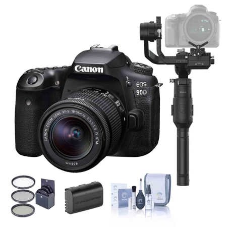 Canon EOS 90D DSLR Camera with EFS 18-55mm f/3.5-5.6 IS STM Lens With Gimbal Kit
