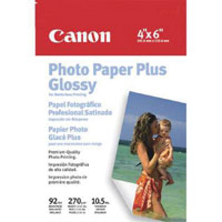Canon Glossy Photo Inkjet Paper, 4" x 6", 50 Sheets.