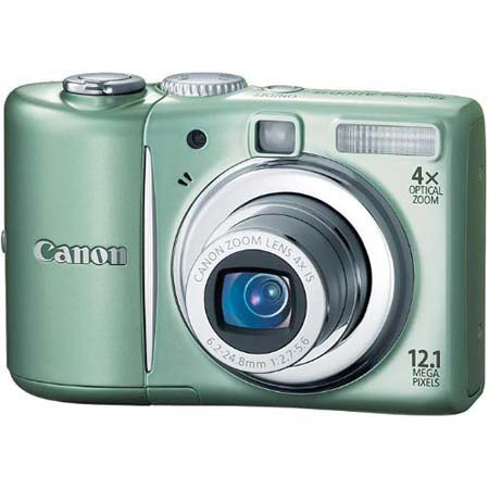 Canon PowerShot A1100 IS DigCam, 12MP, 4x Opt Zoom, Grn