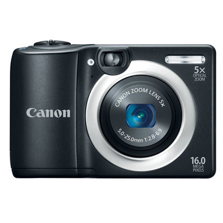 Canon PowerShot A1400 Camera, Black, Bundle with 8GB Card, Camera Case