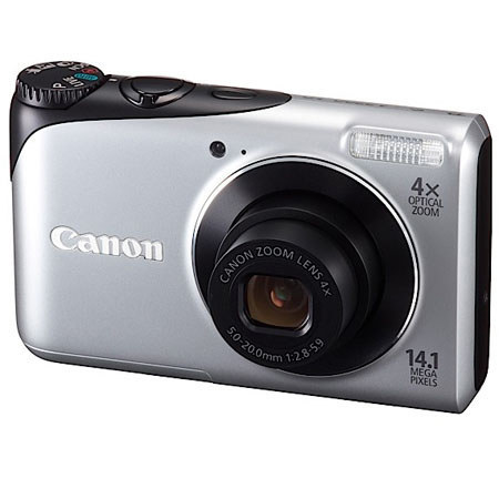 Canon PowerShot A2200 Digital Camera,Silver -BUNDLE- w/4GB,Case,Tripod #4941B001