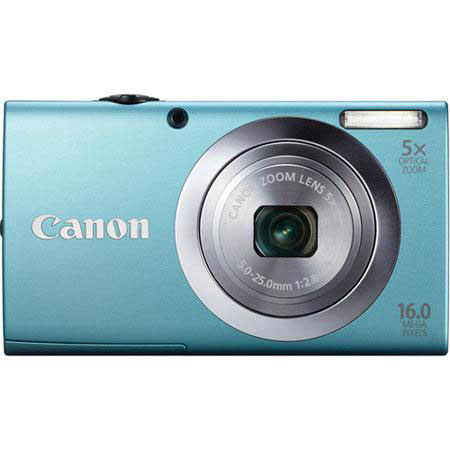 Canon PowerShot A2400 Digital Camera Blue Bundle 8GB