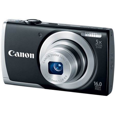 Canon PowerShot A2500 Digital Camera, Black, Bundle with 8GB Card & MORE