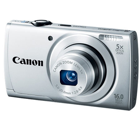 Canon PowerShot A2500 Camera, Silver, Bundle w/8GB SDHC Card, Camera Case