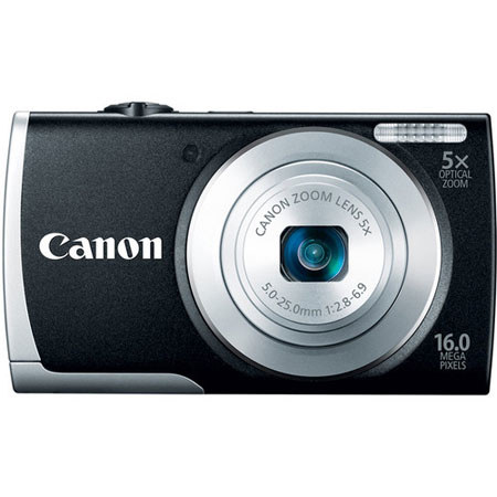 Canon PowerShot A2600 Digital Camera, Black, Bundle w/8GB Card, Camera Case