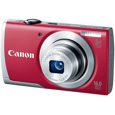 Canon PowerShot A2600 Digital Camera, Red