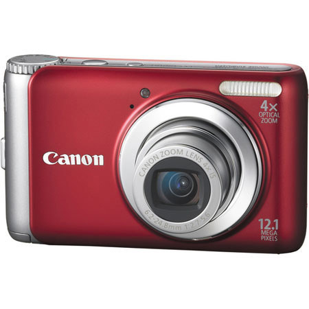 Canon PowerShot A3100 IS Camera Bundle, Red, 4GB