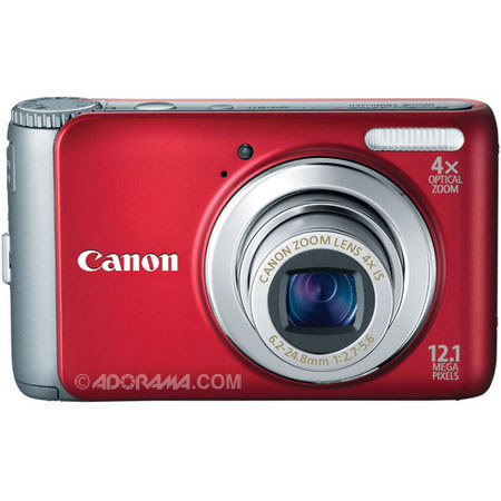 Canon 4257B023AA PowerShot A3100IS Digital Camera, Red