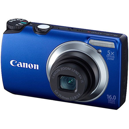 Canon PowerShot A3300 IS Digital Camera, 16.0 Megapixel, 5x Optical/4x Digital Zoom, 3.0 inch Color LCD Monitor, 720p HD Video, Blue