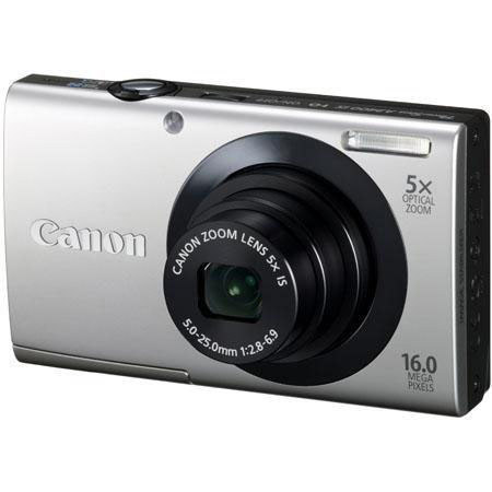 Canon PowerShot A3400 IS Digital Camera Silver -Bundle- w/16GB & more #6182B001