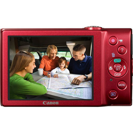 Canon PowerShot A4000 IS Digital Camera, Red