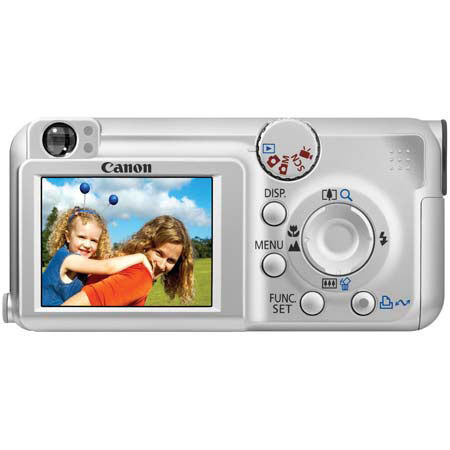 Canon Powershot A460 Point & Shoot Digital Camera Kit, 5.0 Megapixel, 4x Optical, 4x Digital Zoom, 2.0" LCD Screen - Silver