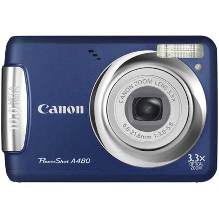 Canon PowerShot A480 Dig Cam Kit,Blue w/2GB SD Mem Card