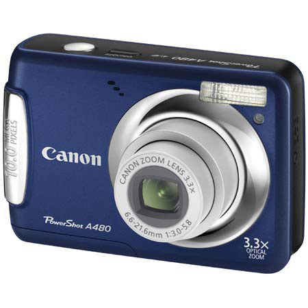 Canon Powershot A480 Digital Camera, Blue - Refurbished
