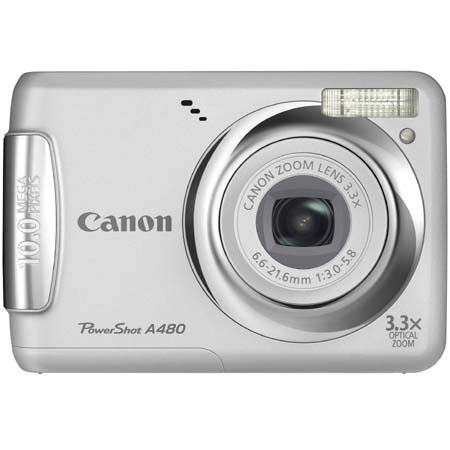 Canon PowerShot A480 Dig Cam Kit,Slvr w/2GB SD Mem Card