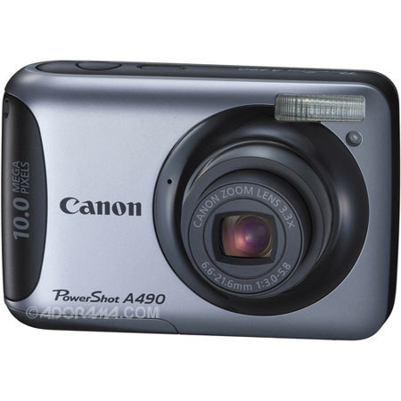 Canon 4258B001 PowerShot A490 Digital Camera, 10 MP