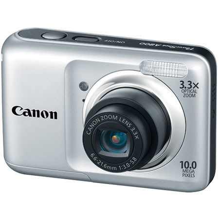 Canon PowerShot A800 Digital Camera 4GB Kit, Silver