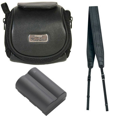 Canon PowerShot G6 Accessory Kit with BP-511A Battery, Soft Case & Neck Strap.