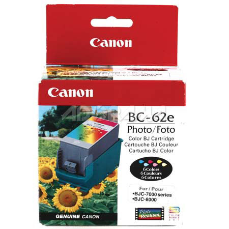 Canon BC-62e, Photo BJ Ink Cartridge for Many BJC Series Inkjet Printers.
