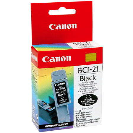 Canon BCI-21BK Black Ink Cartridge 0954A003